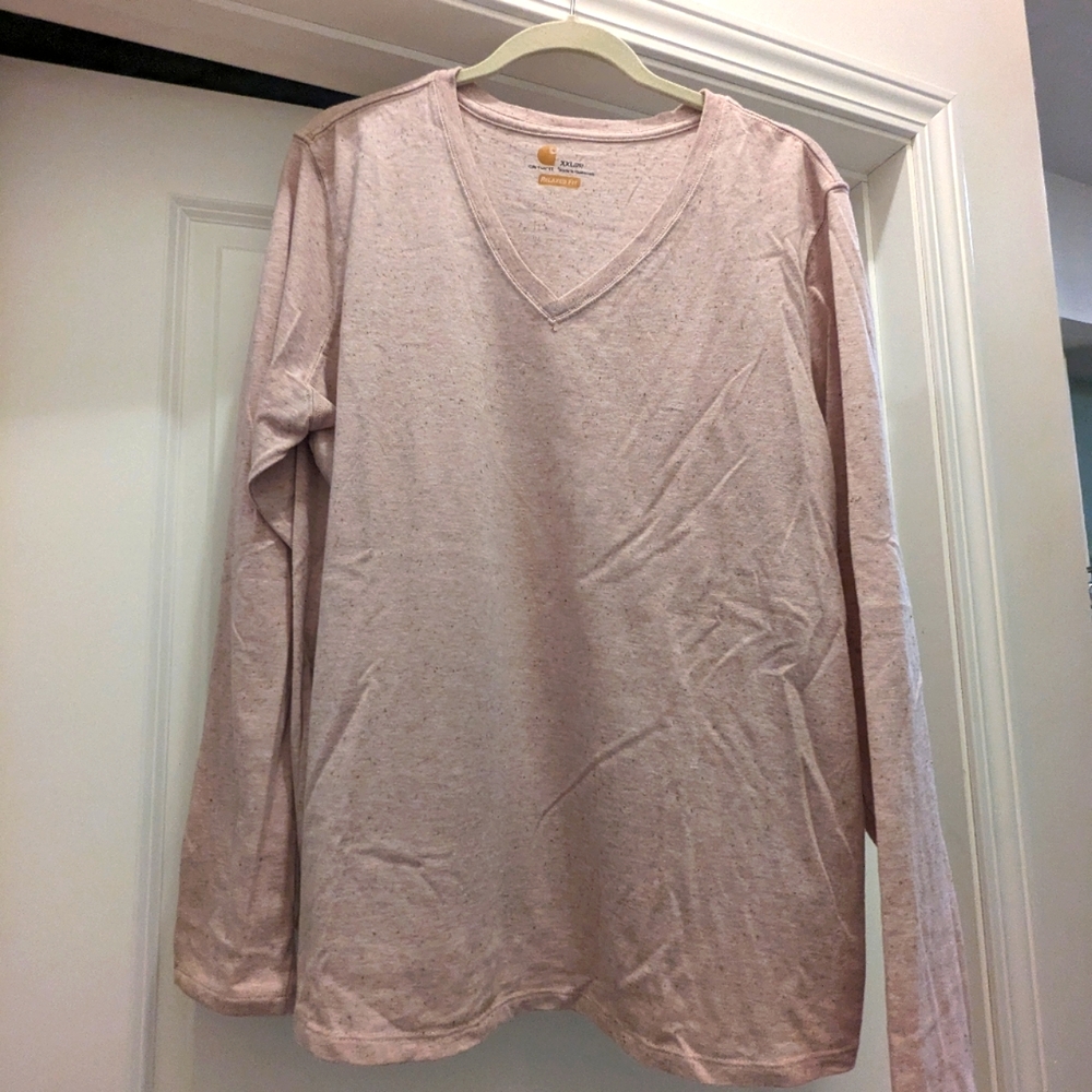 Like new pink speckled Carhartt long sleeve tshirts sz XXL